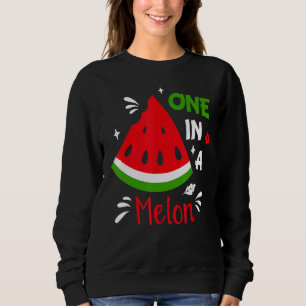 Women One In A Melon Watermelon Hello Summer Vibes Sweatshirt