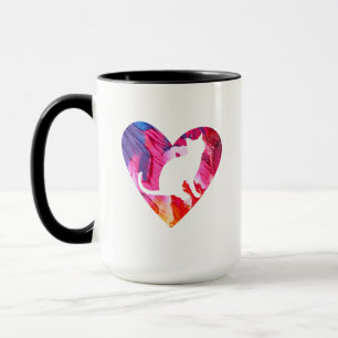 Women or Girls Cat Tie Dye Watercolor Mug