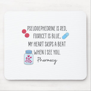 Women Pharmacist Valentines Pharmacy Technician Gr Mouse Mat