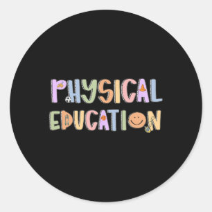 Women Physical Education Teacher Back To School Ph Classic Round Sticker