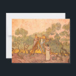 Women Picking Olives by van Gogh: Postcard<br><div class="desc">If you ever get the urge for unique landscape paintings, check out Vincent van Gogh's creations. There are certainly plenty of them, especially with olive trees, like in this 1889 work. These works are interesting, unique, and amazing. As with many of van Gogh’s paintings, this work seems to be a...</div>