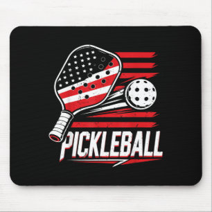 Women Pickleball 4th July Aamerican Flag Mouse Mat