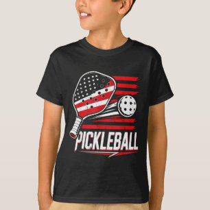 Women Pickleball 4th July Aamerican Flag T-Shirt