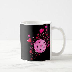 Women pickleball valentines day heart love coffee mug