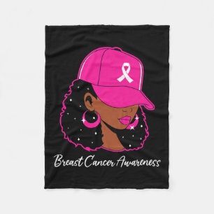 Women Pink Breast Cancer Awareness Warrior Women G Fleece Blanket