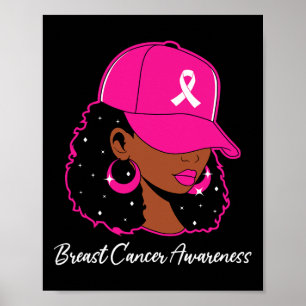 Women Pink Breast Cancer Awareness Warrior Women G Poster
