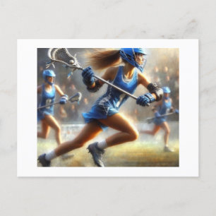 Women Playing Lacrosse, Postcard