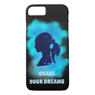 Women Portrait Chase your Dreams Star Galaxy iPhone 8/7 Case
