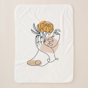 Women portrait sherpa blanket