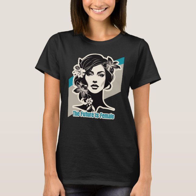 Women Power. Grey and blue T-Shirt (Front)