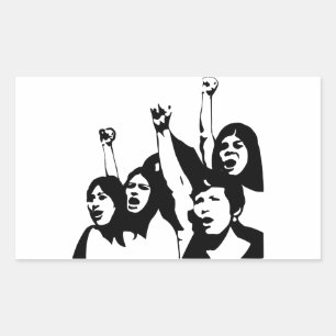 Women Power Rectangular Sticker