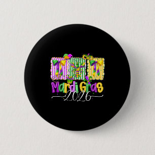 Women Preppy Mardi Gras Crawfish Coquette 6 Cm Round Badge