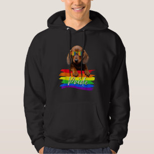 Women Pride Dachshund Dog Lgbt Gay Les Supporter F Hoodie
