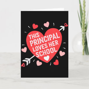 Women Principal Valentine’s Day School Principal L Card