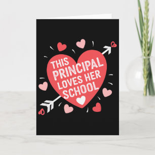 Women Principal Valentine’s Day School Principal L Card