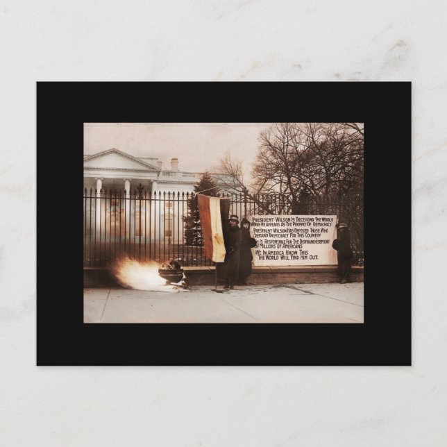 Women Protest at White House Postcard (Front)