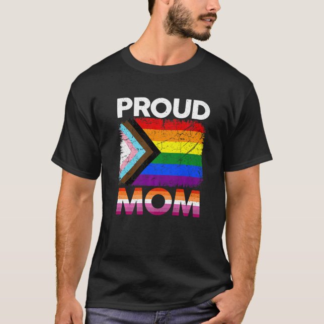 Women Proud Mum Transgender Pride Lesbian Lgbt Fat T-Shirt (Front)
