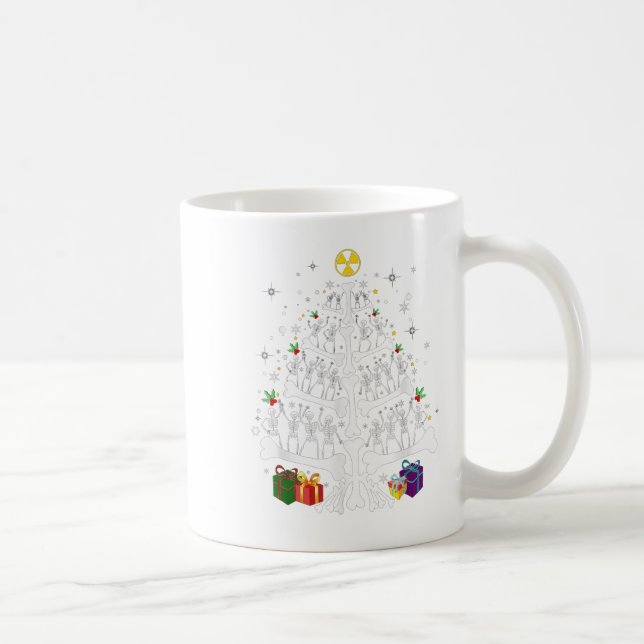 Women Radiology Skeleton Christmas Tree Xray Tech  Coffee Mug (Right)