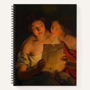 Women Reading a Love Letter (by Waldmüller) Notebook