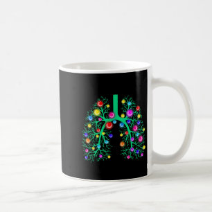Women Resratory Therapy Lung Christmas Lights Lung Coffee Mug