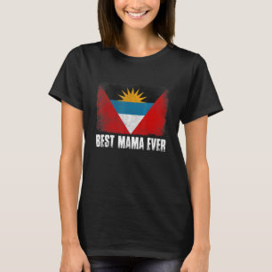 Women Retro Antigua And Barbuda Flag Best Mama Eve T-Shirt