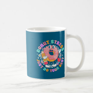 Women Retro Donut Stress Just Graphic Art Coffee Mug