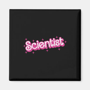 Women Retro Pink Scientist Science Teacher Ck To S Magnet