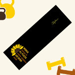 Women Rights Ruth Bader Sunflower Black Meditation Yoga Mat<br><div class="desc">This yoga mat pays tribute to the legendary Ruth Bader Ginsburg and her unwavering commitment to equality and justice. Featuring RBG's iconic quote "Women Belong in All Places Where Decisions Are Being Made" alongside a bold sunflower design, this mat is a powerful statement of support for women's rights, feminism, and...</div>