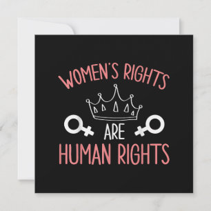 Women Rights Women's Rights Are Human Rights Femin Thank You Card