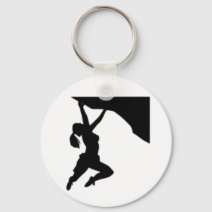 Women Rock Climbing Climber   Key Ring