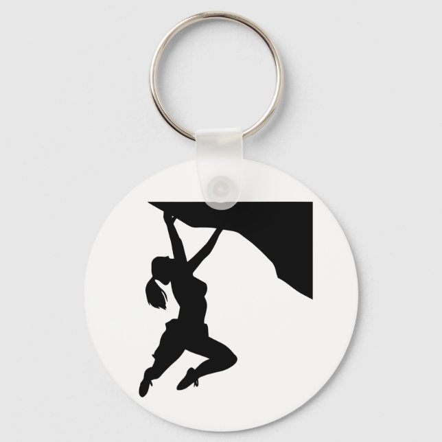 Women Rock Climbing Climber   Key Ring (Front)