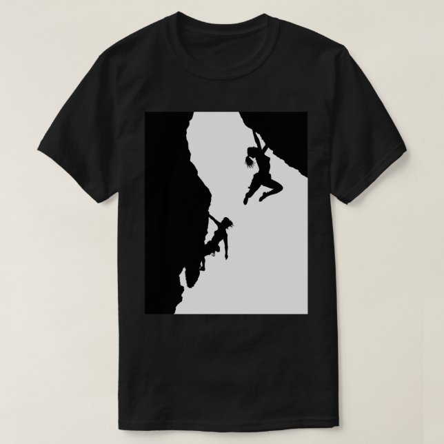 women rock climbing Graphic T-Shirt (Design Front)