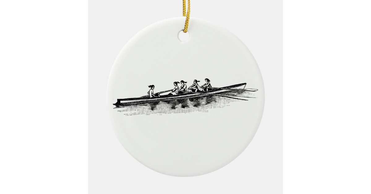 Women Rowing Rowers Crew Team Water Sports Christmas Ornament Zazzle