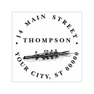 Women Rowing Rowers Crew Team Water Sports Self-inking Stamp