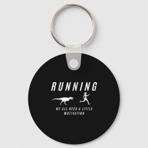 Women Running With Motivation Raptor Funny Runner  Key Ring