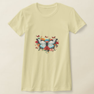 Women’s Butterfly Print Short Sleeve T-Shirt