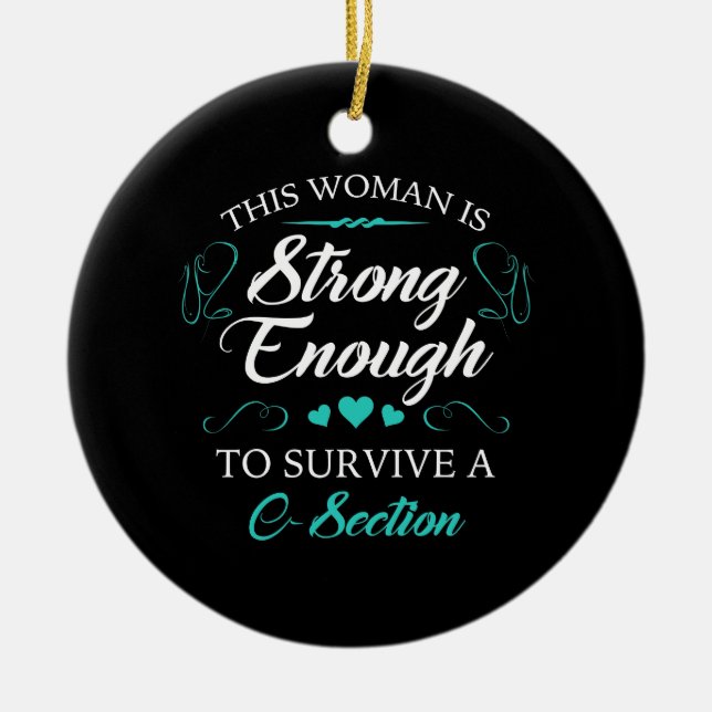 Women’s C-Section Recovery Ceramic Tree Decoration (Front)