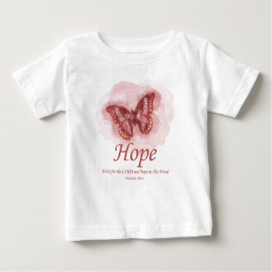 Women’s Christian Butterfly Bible Verse: Hope  Baby T-Shirt