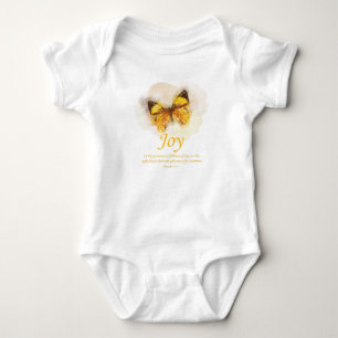 Women’s Christian Butterfly Bible Verse: Joy Baby Bodysuit