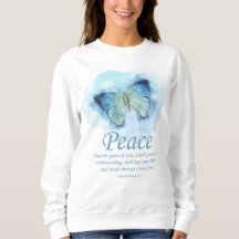 Women’s Christian Butterfly Bible Verse: Peace