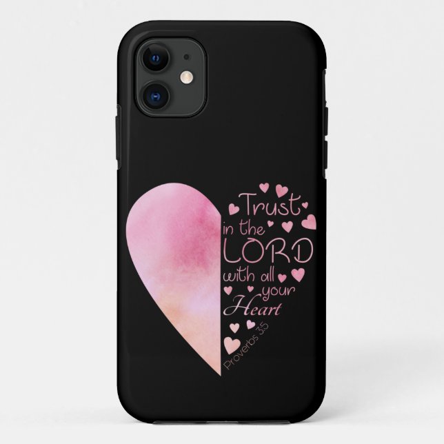 Women’s Christian Heart Faith Trust in the Lord Case-Mate iPhone Case (Back)