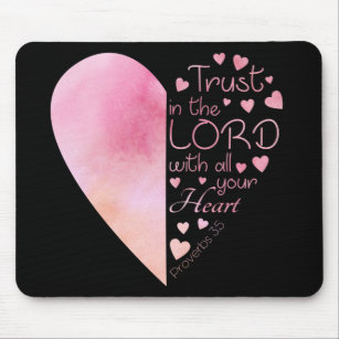 Women’s Christian Heart Faith Trust in the Lord Mouse Mat