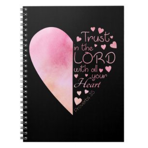 Women’s Christian Heart Faith Trust in the Lord Notebook