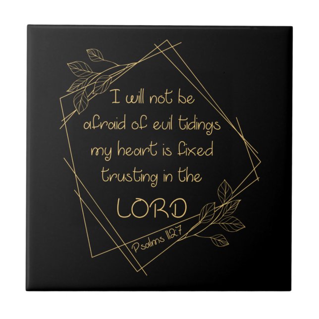 Women’s Christian Verse: I Will Not Be Afraid Tile (Front)