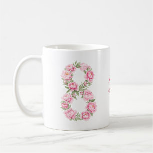 Women’s Day Peony Flower for March 8  Coffee Mug
