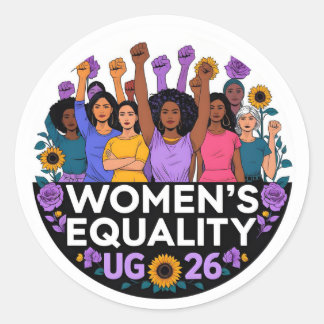 Women’s Equality Day Inspirational Poster – Femini Classic Round Sticker