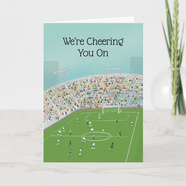 Women’s Girl’s Soccer Game Congratulations Card (Front)