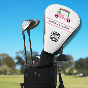 Women’s Golf League Pink Cart Logo Message Golf Head Cover