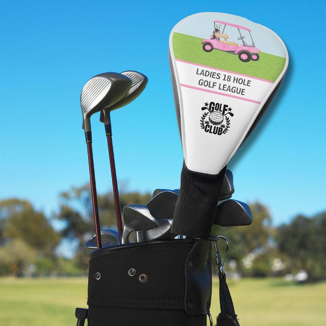 Women’s Golf League Pink Cart Logo Message * Head Cover (Creator Uploaded)