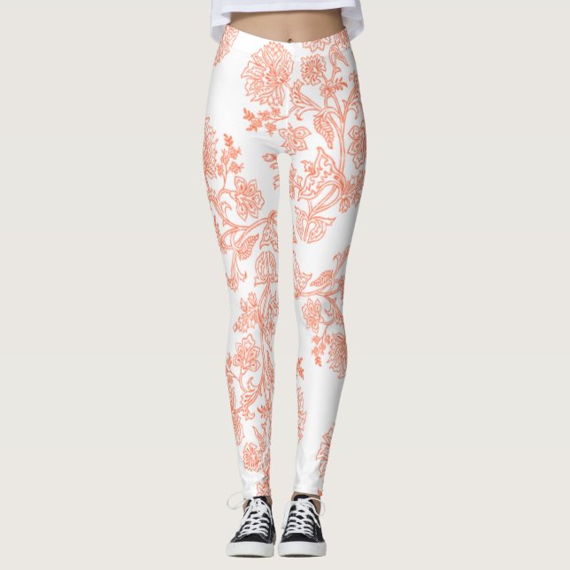 Women’s High Rise Floral Print Activewear Leggings (Front)